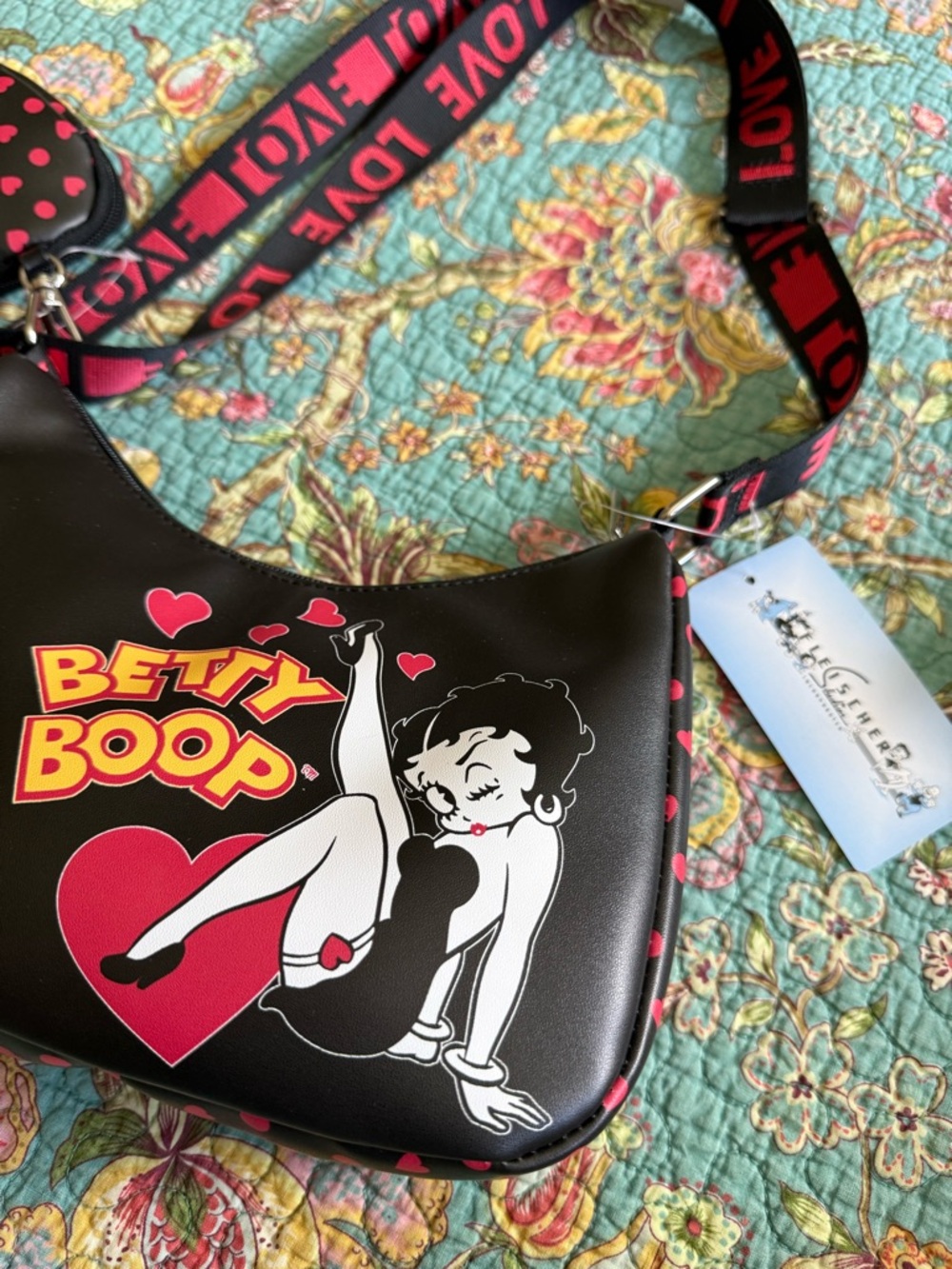Betty Boop Black Crossbody by Fleischer Studios - Picture 3 of 5